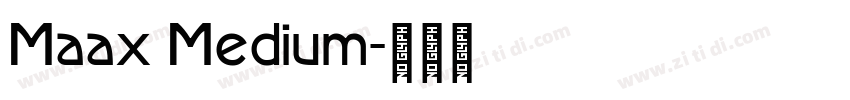 Maax Medium字体转换
